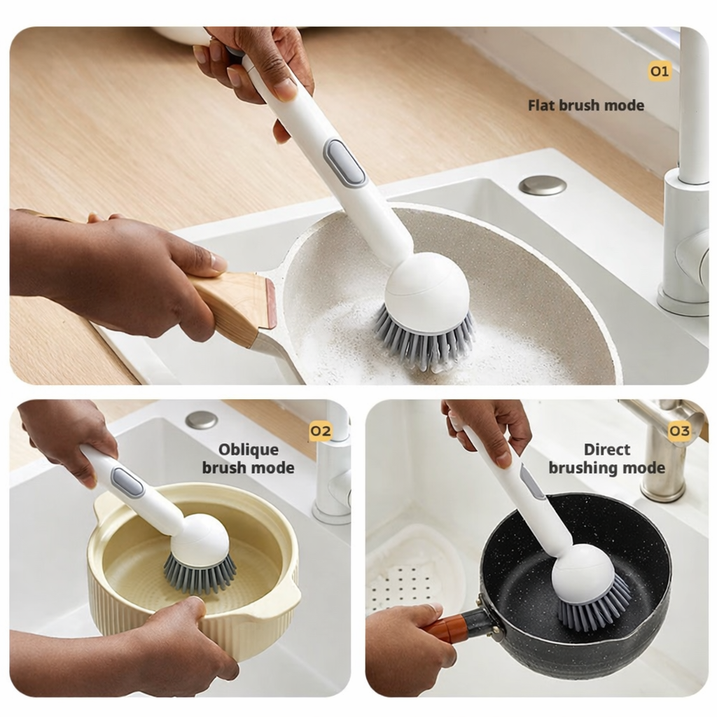 Dish Brush -6-in-1 Dish Brush with Detergent Dispenser